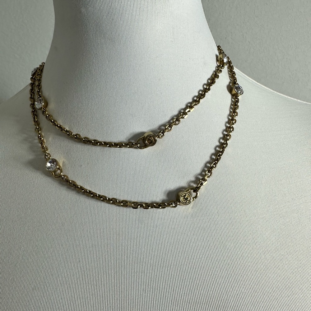 Michael Kors gold tone padlock necklace. Rare - Picture 6 of 8